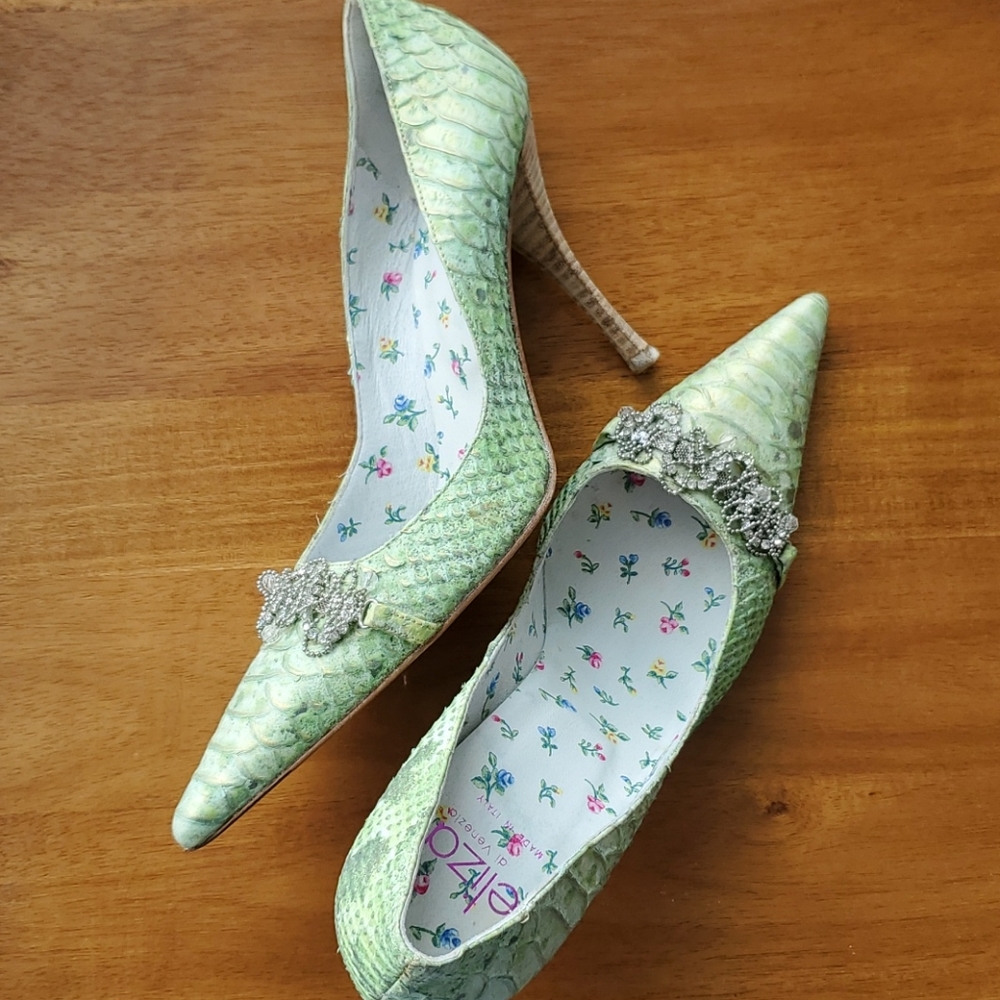 Genuine Italian leather luxury Eliza heels